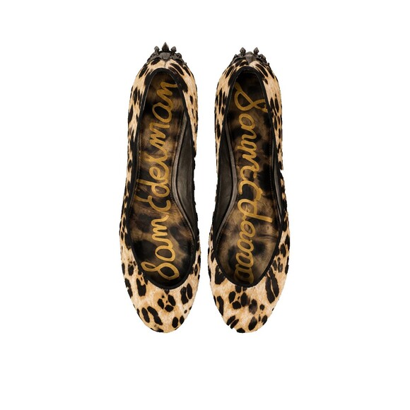 Sam Edelman Shoes - Sam Edelman Women’s 8.5 Leopard Calf Hair Ballet Flats Studded Animal Print